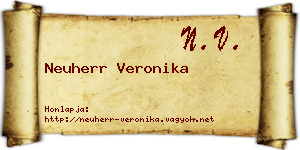 Neuherr Veronika névjegykártya